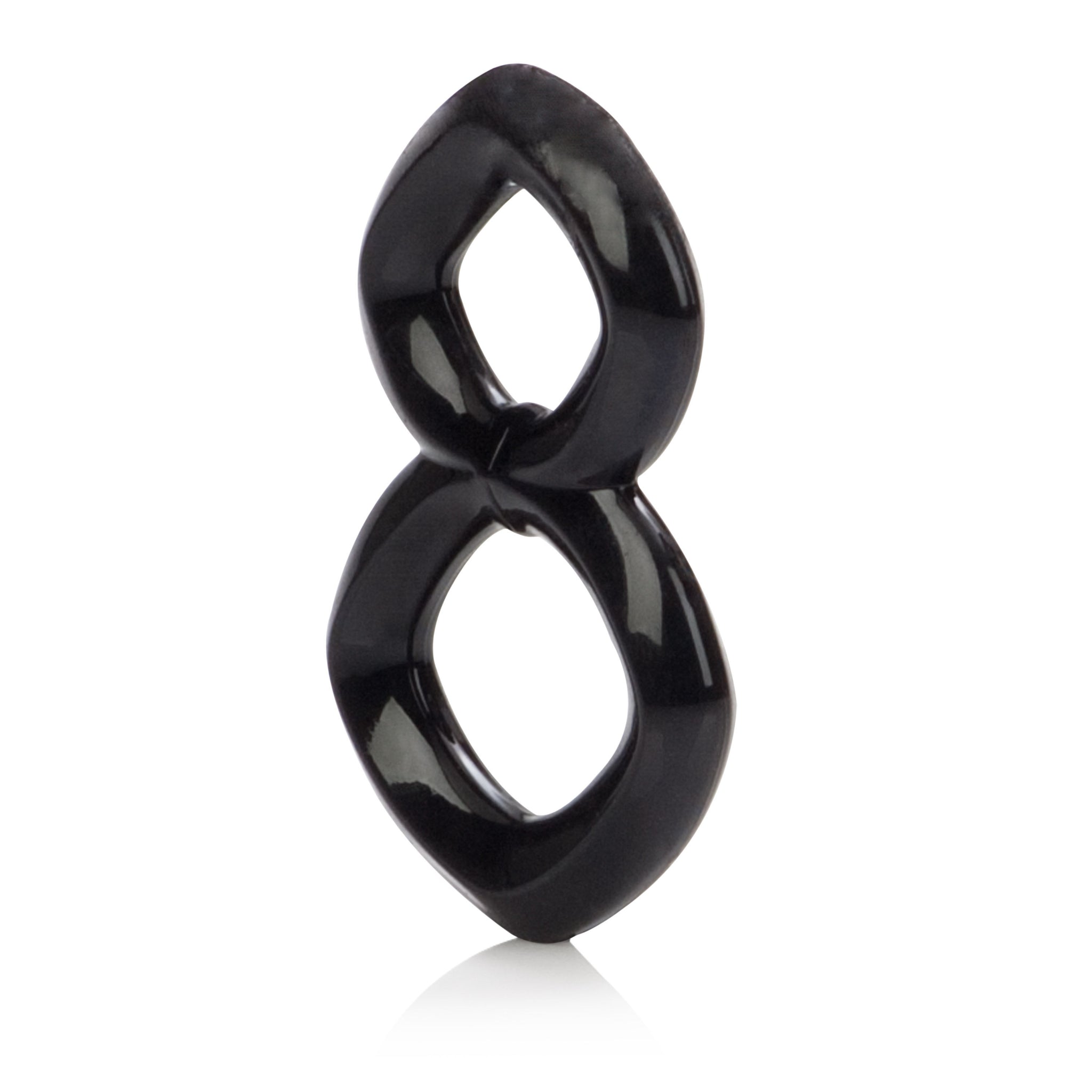 Crazy 8 Black Stretchy Dual Support Ring > Cock Ring > Sets