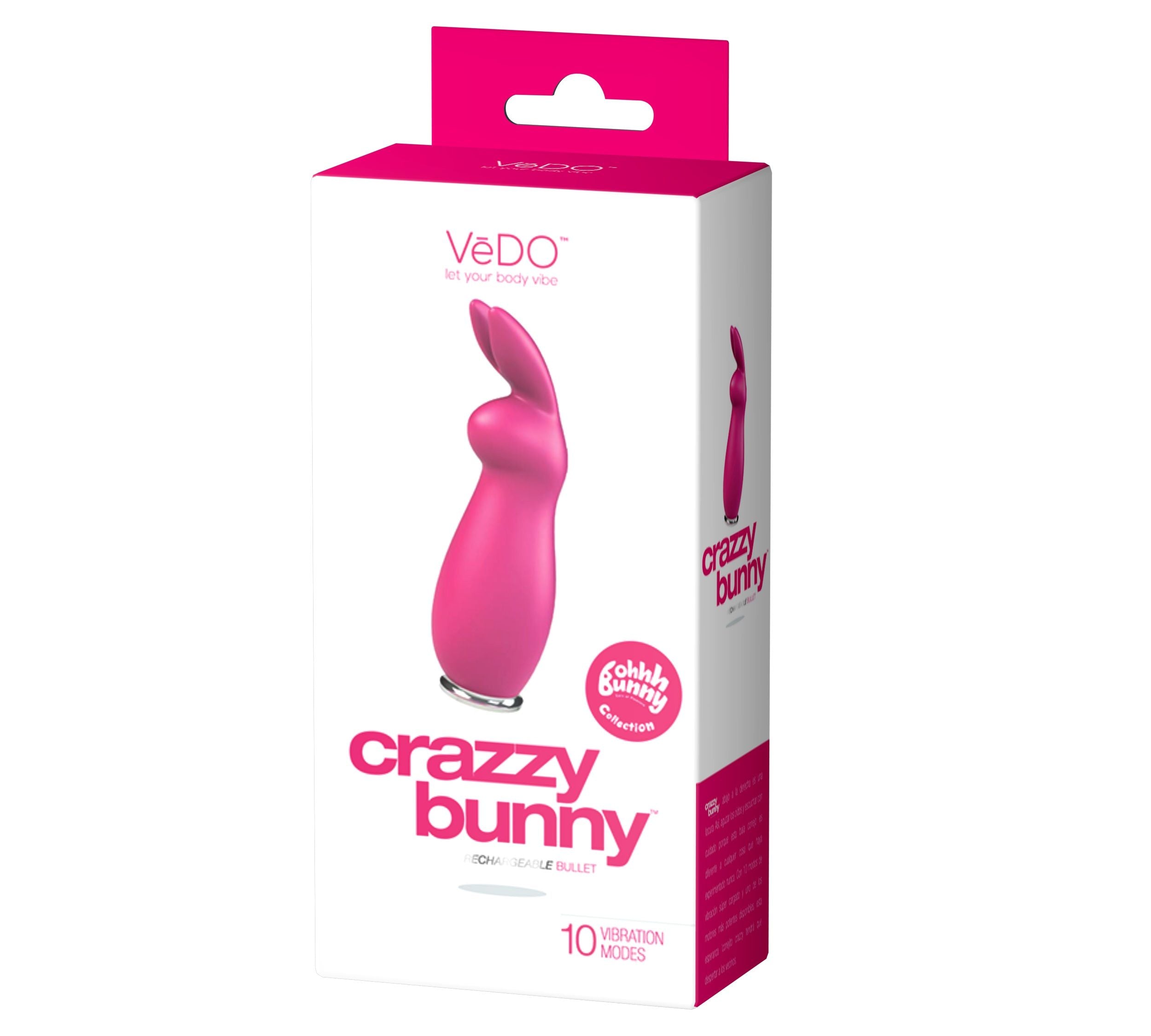 Crazzy Bunny Bullet Vibrator Pretty in Pink > Vibrators > Mini Vibrators