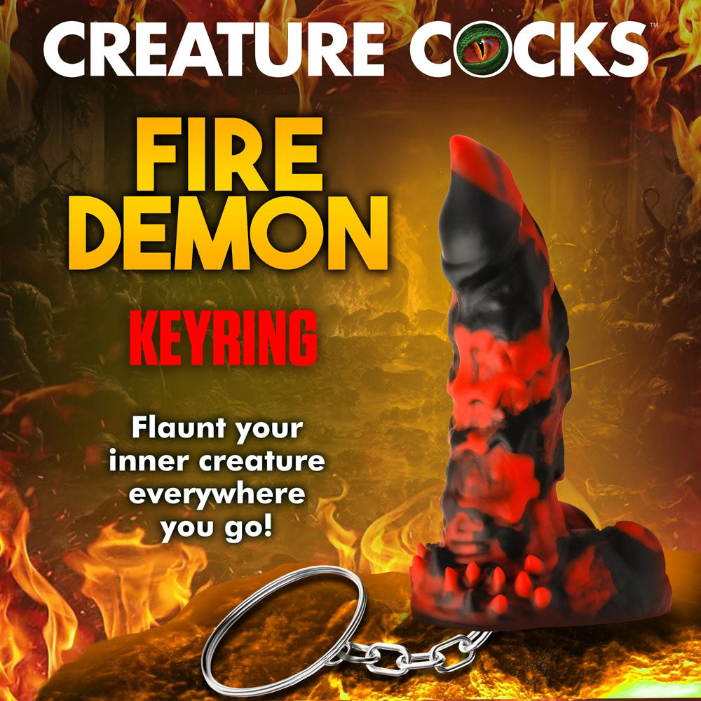 Creature Cocks Fire Demon Keychain Fantasy Accessory > Novelties > Gag Gifts