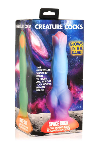 Creature Cocks Glow-in-the-Dark Silicone Alien Dildo with Suction Base DONGS
