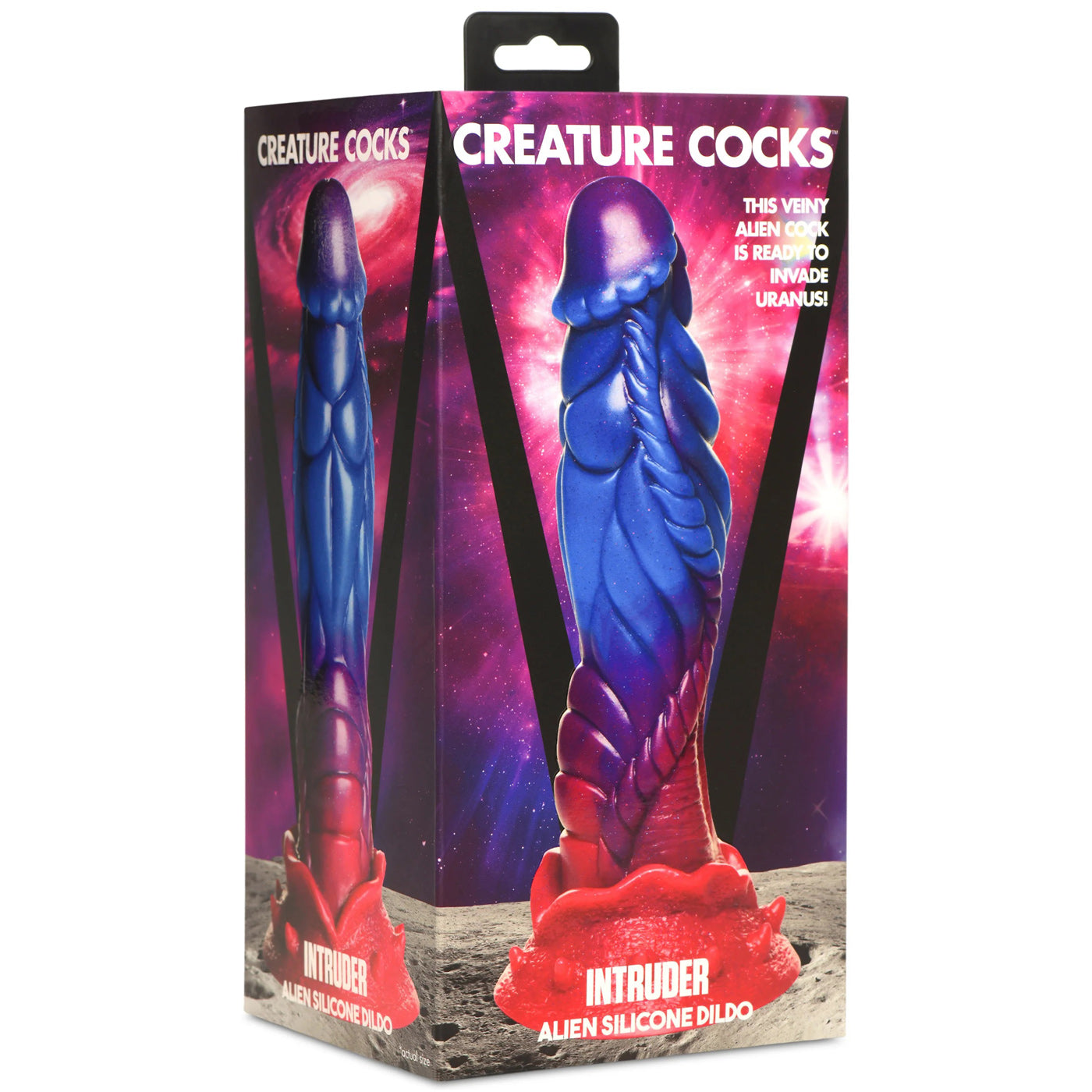 Creature Cocks Intruder Alien Silicone Dildo Purple Blue Pink 9 Inch with Suction Cup Fantasy Dongs