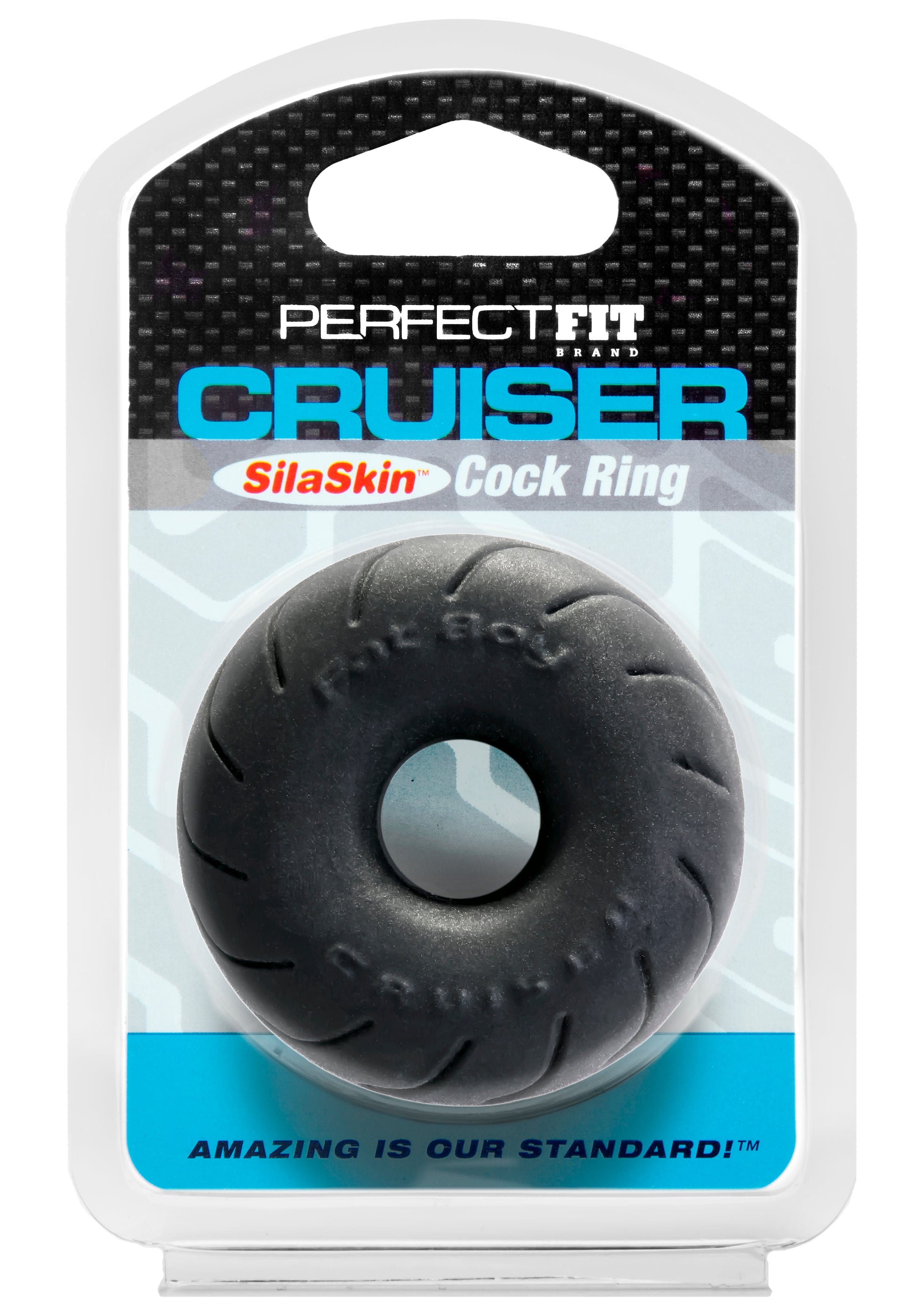 Cruiser Ring 2.5in SilaSkin Black Cock Ring Secondary image