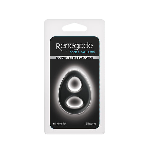 Renegade Romeo Soft Stretchy Black Cock Ring for Comfort Black COCK RINGS