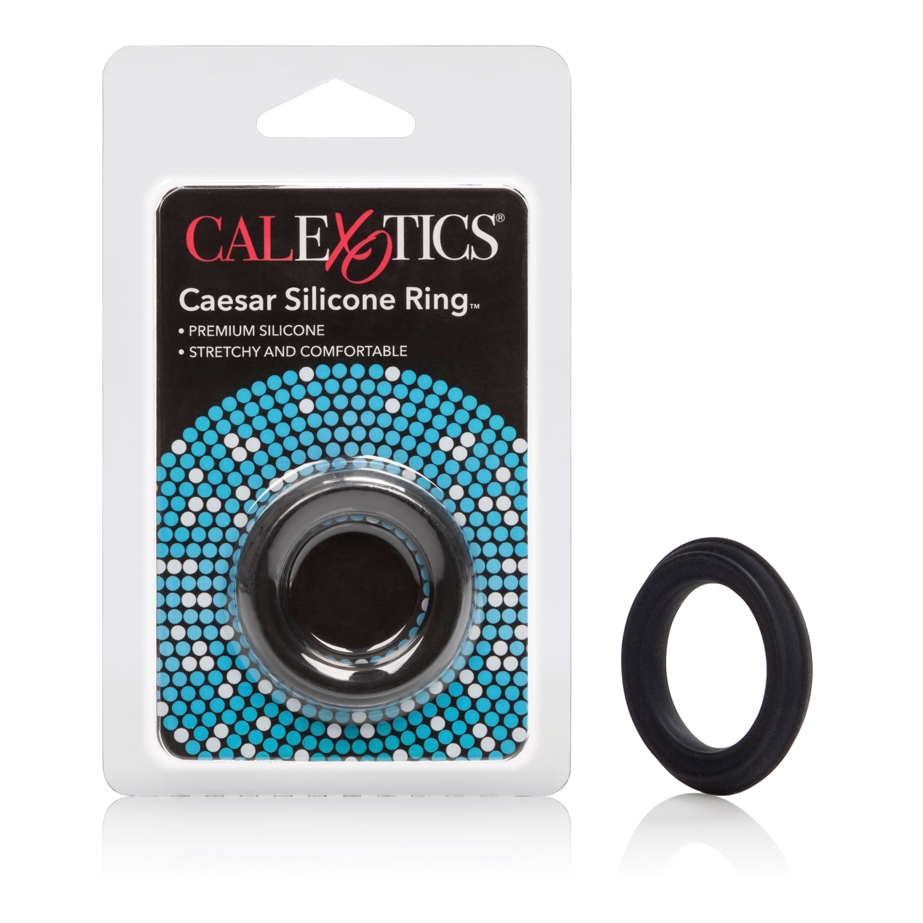 Caesar Black Silicone Cock Ring for Stamina and Comfort COCK RINGS