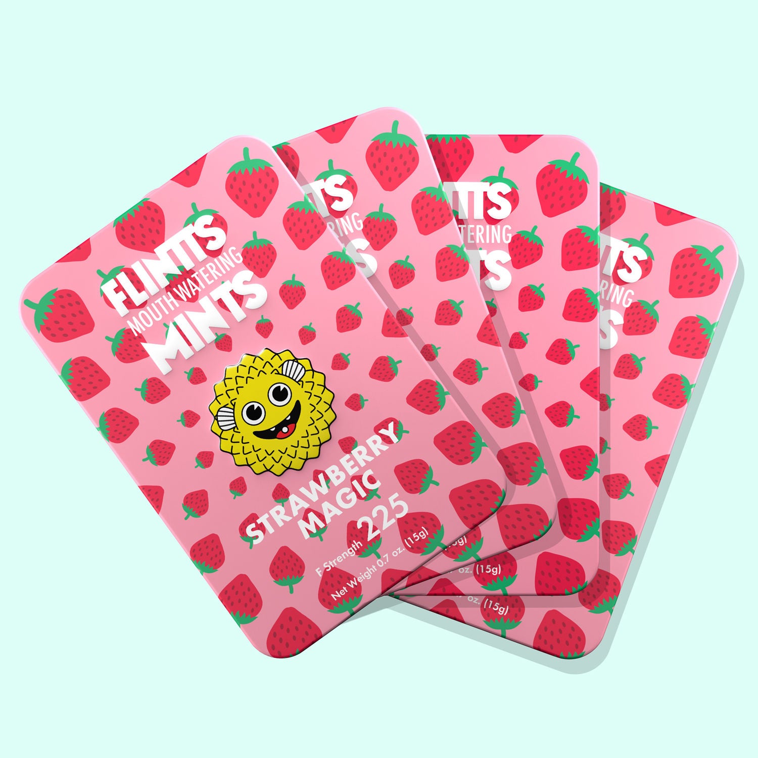 Flintts Strawberry Magic Mouth Watering Mints for Intimacy Oral Gels & Sprays