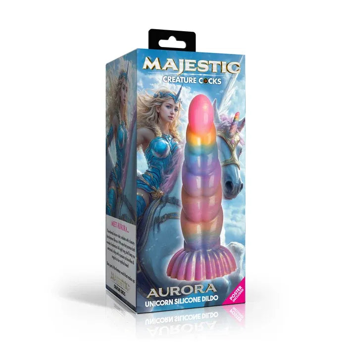 Aurora Unicorn Silicone Dildo – 7.3 Inch Silicone Dildo Multi > Dildos > Fantasy