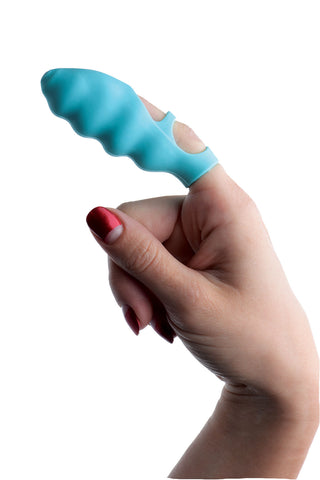 Ripples Finger Bang-Her Teal Vibrator Discreet Adult Toy BULLETS