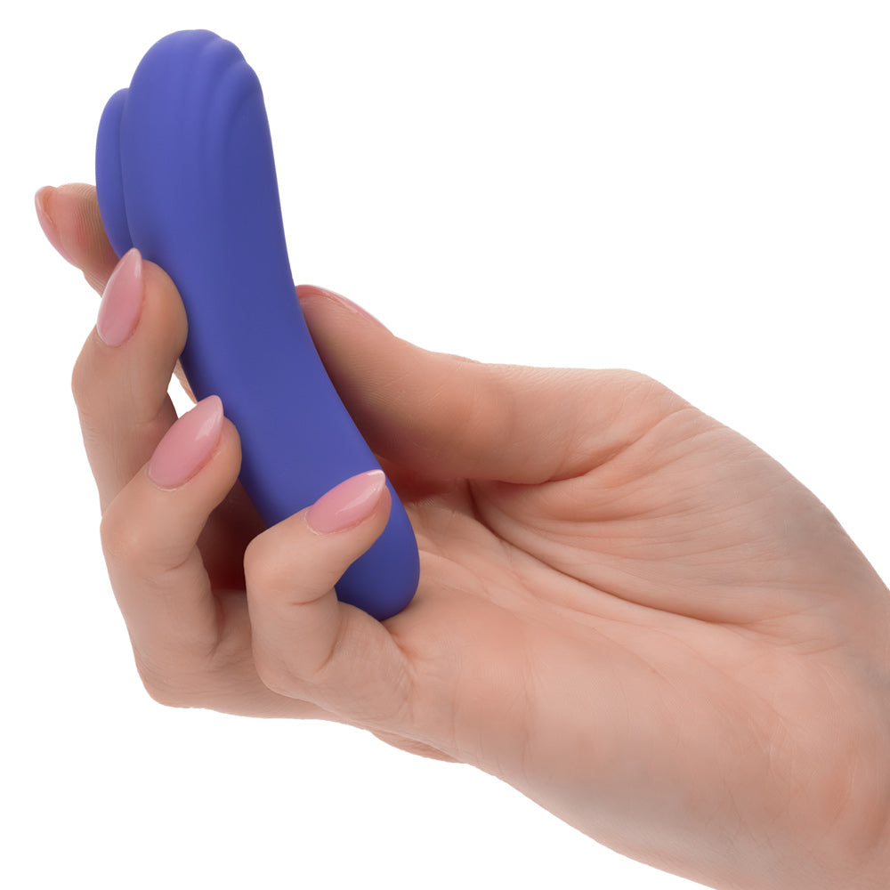 CalExotics Connect™ Panty Teaser App-Based Pleasure Device in Purple Silicone with 9 Vibration Functions and USB Rechargeable Waterproof Design Panty Vibrators