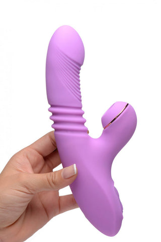 Shegasm Thrusting Suction Rabbit (Purple) – Rechargeable Rabbit Vibrator VIBRATORS-RABBIT