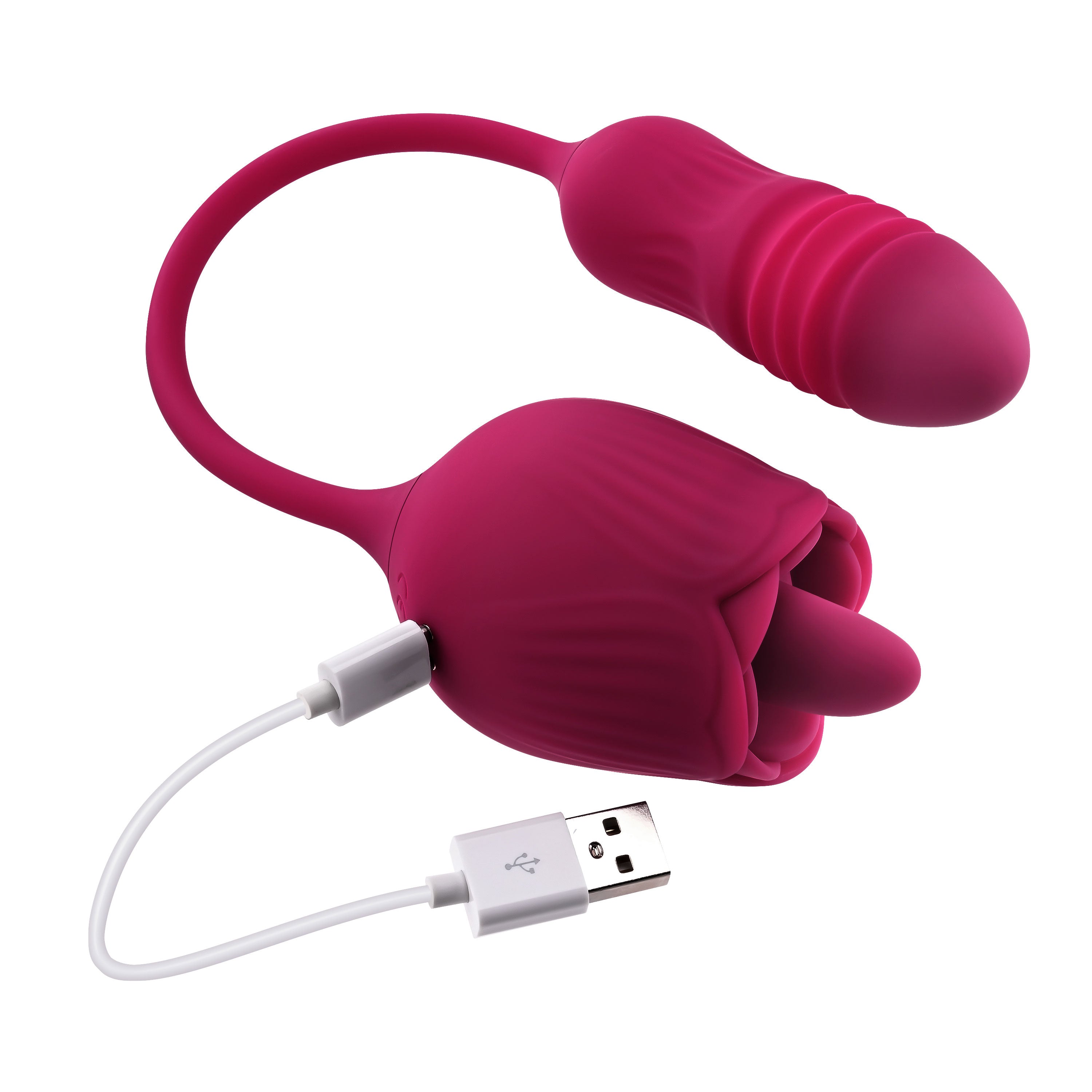 Wild Rose Flexible Dual-Ended Vibrator with 10 Speeds Rose Stimulators