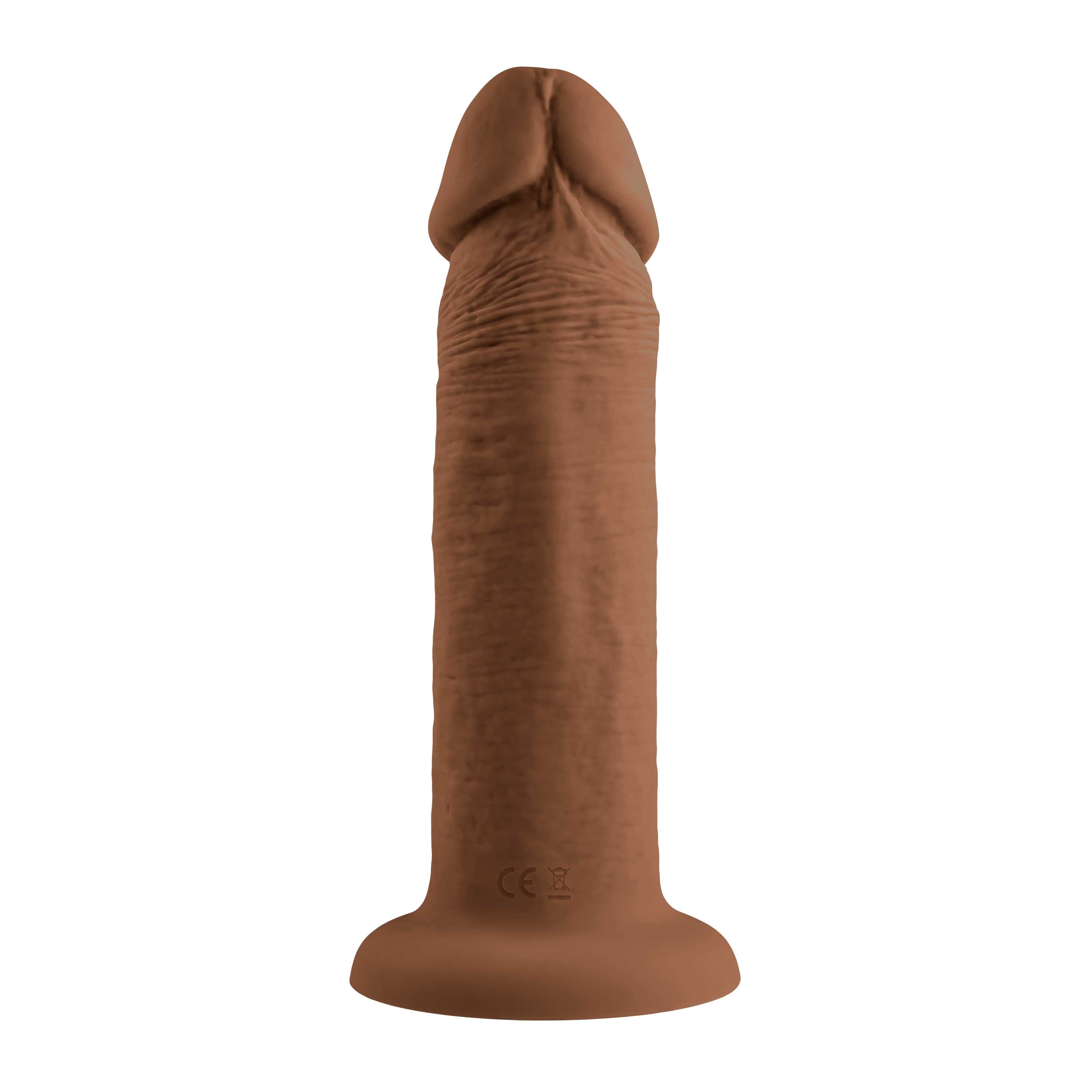 6 Inch Girthy Dark Vibrating Dildo with 10 Speed Patterns Dongs Realistic