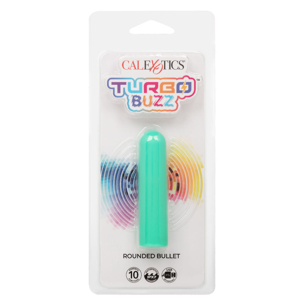 Turbo Buzz Rounded Bullet (Green) – Compact 10-Function Vibrator > Vibrators > Mini Vibrators