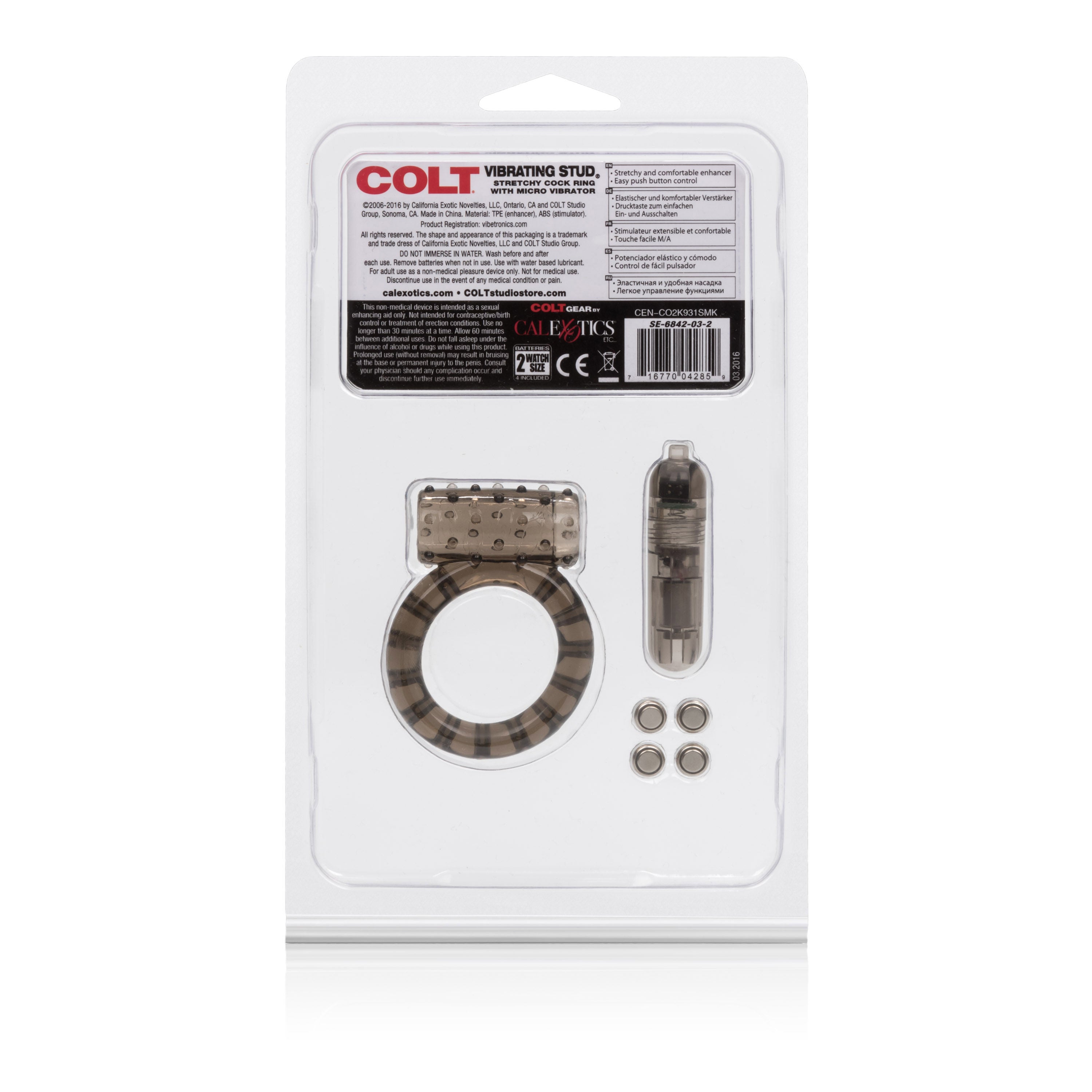 CalExotics Colt Stretchy Vibrating Cock Ring with Removable Stimulator Cock Rings Vibrating