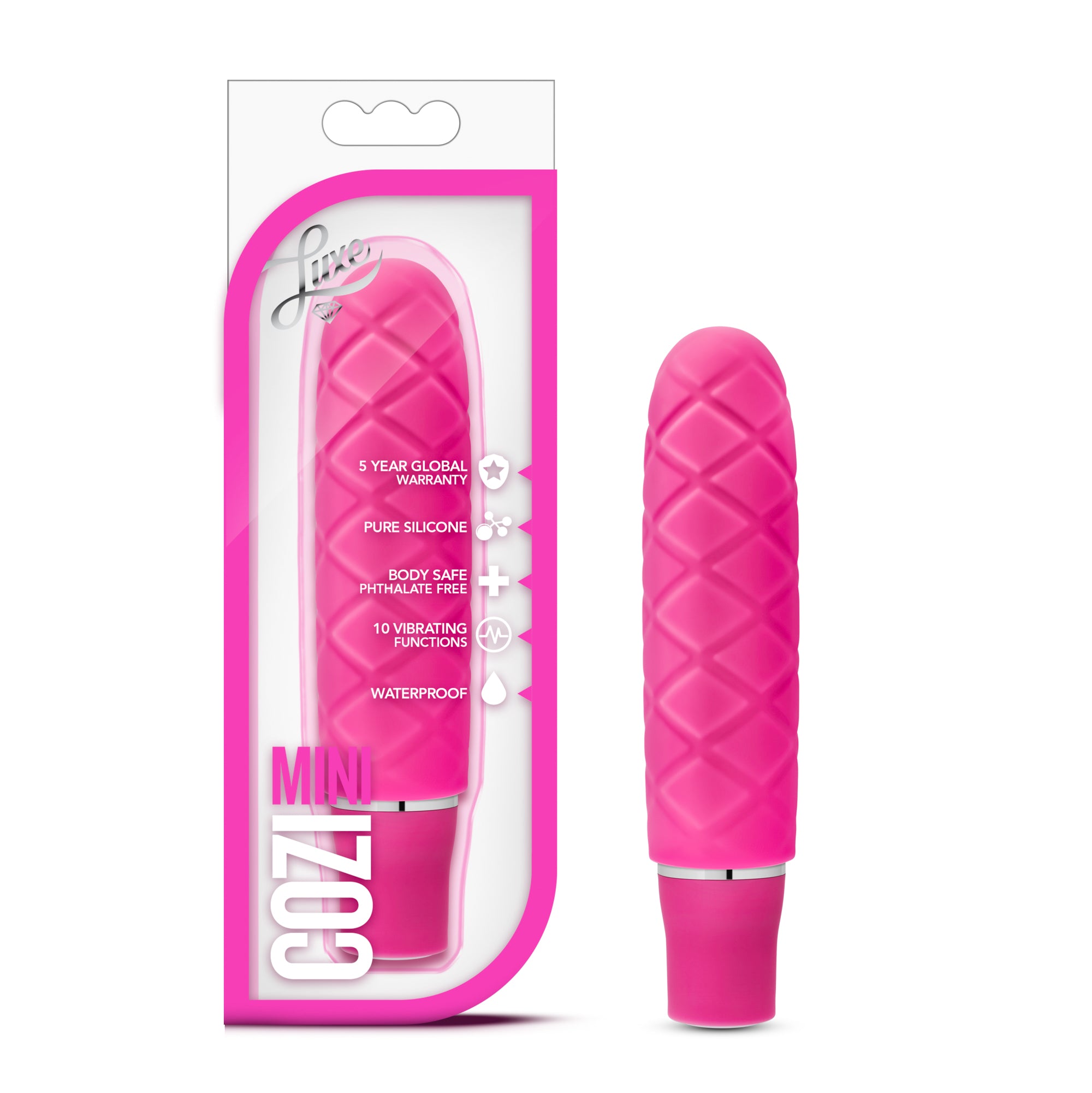 Luxe Cozi Mini Fuchia - Compact Vibrating Silicone Toy Pink Vibrators