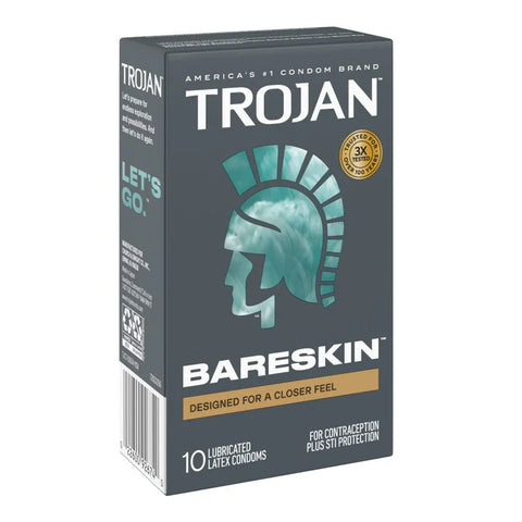 Trojan Sensitivity Bareskin Lubricated Condoms – Thin Latex Condoms 10 Pack Default Title > Essentials > Condoms