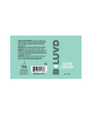 B-Luvd Silicone Lubricant 118 ml Bottle Silicone Lubricant