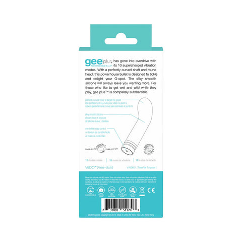 Gee Plus Mini G-Spot Vibrator with 10 Modes Indigo Vibrators - G Spot