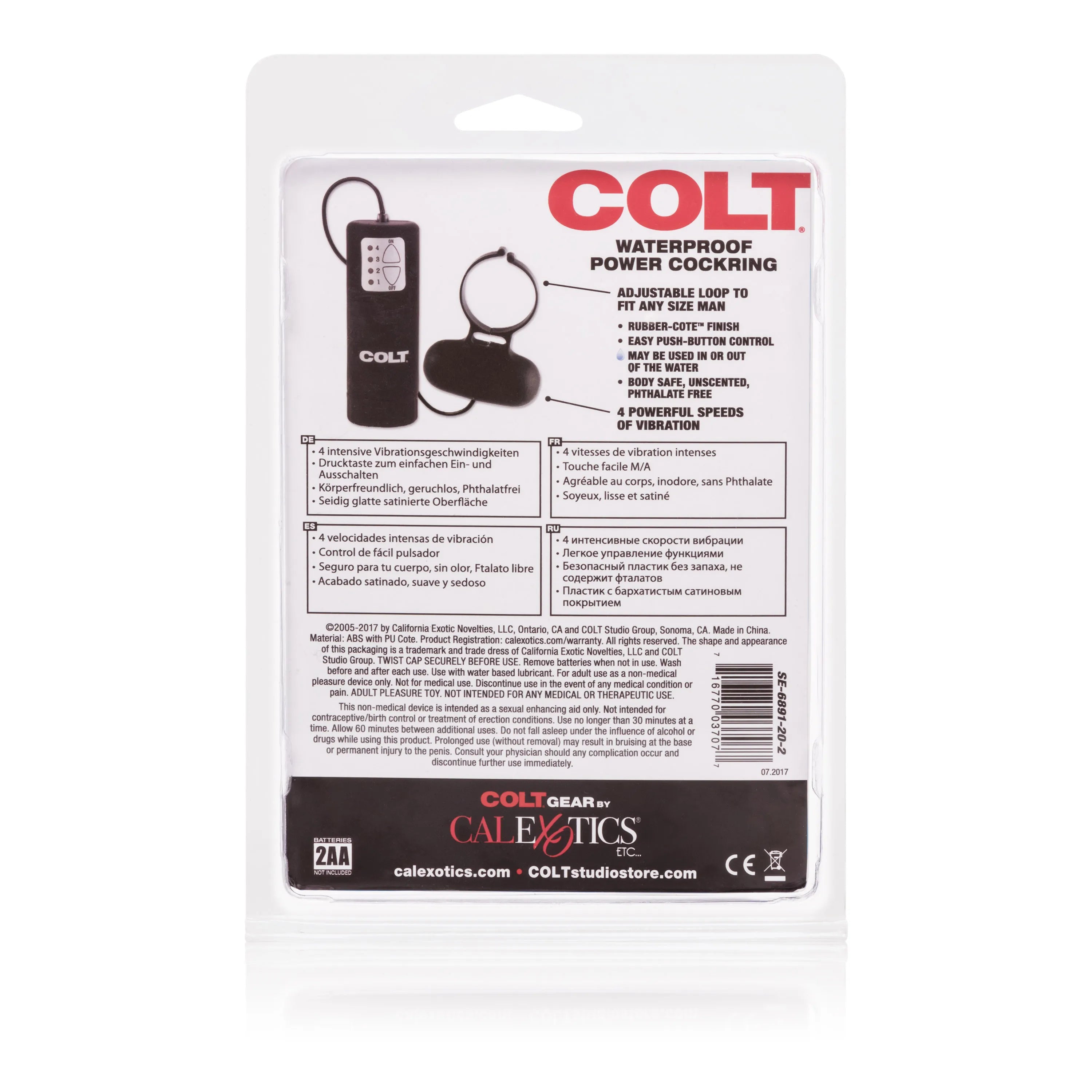 COLT Waterproof Power Cock Ring – Rubber-Cote Four-Speed Vibrating Cock Ring > Cock Ring > Vibrating