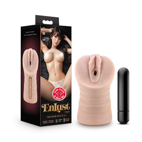 Enlust Ayumi Beige Vibrating Male Stroker with Ultra-Soft Feel Strokers - Auto