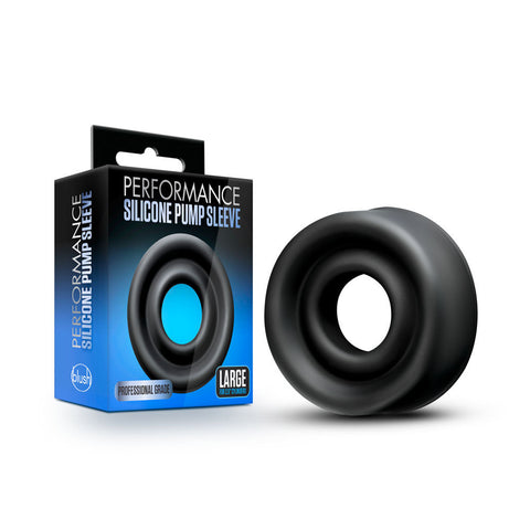 Performance Large Silicone Pump Sleeve for Penis Pumps Black PUMPS