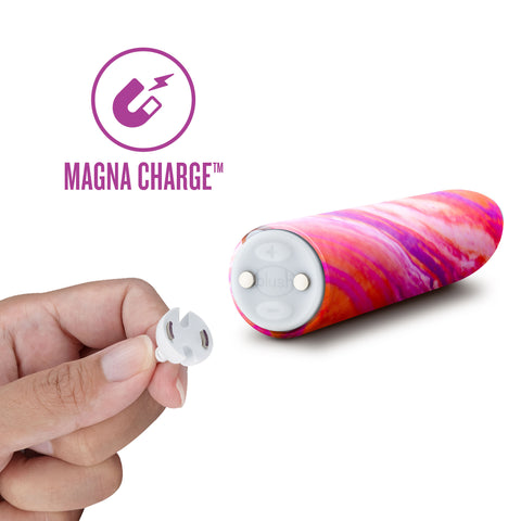 Limited Addiction Fiery Power Vibe Coral Mini Vibrator with Rumble Tech BULLETS