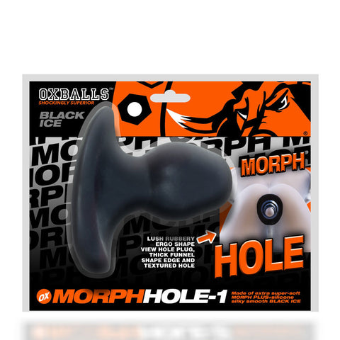 Morph Hole 1 (Black Ice) – Small Silicone Gaping Plug > Anal Range > Tunnel and Stretchers