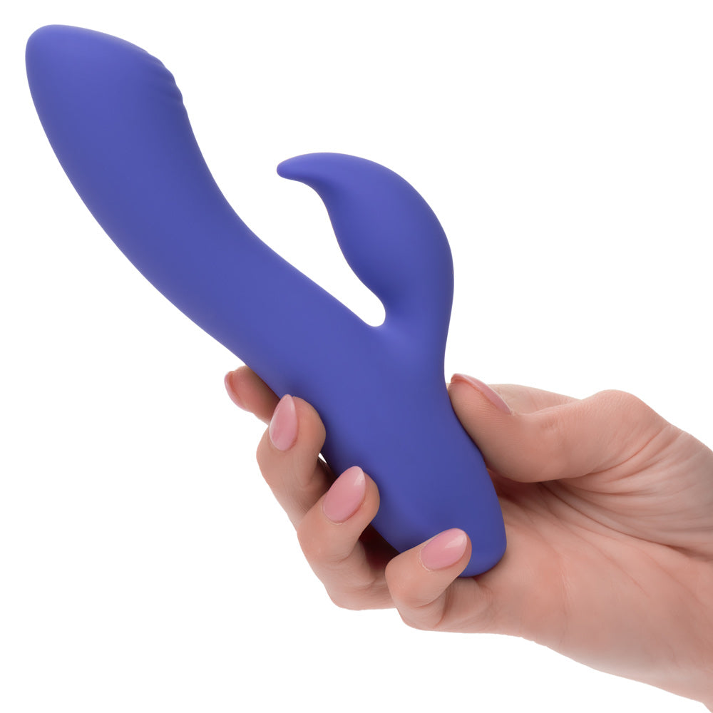 CalExotics Connect Dual Stimulator Purple Silicone Waterproof 9 Function Vibrations 40 Minutes Runtime > Vibrators > Ladies > Rabbit