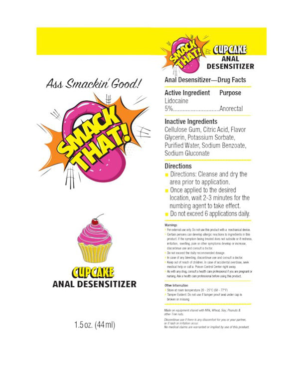 Smack That Anal Desensitiser Cupcake Flavored 44ml Tube Default Title > Lube > Anal