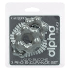 Alpha Liquid Silicone 3 Endurance Ring Set Gray > Cock Ring > Sets