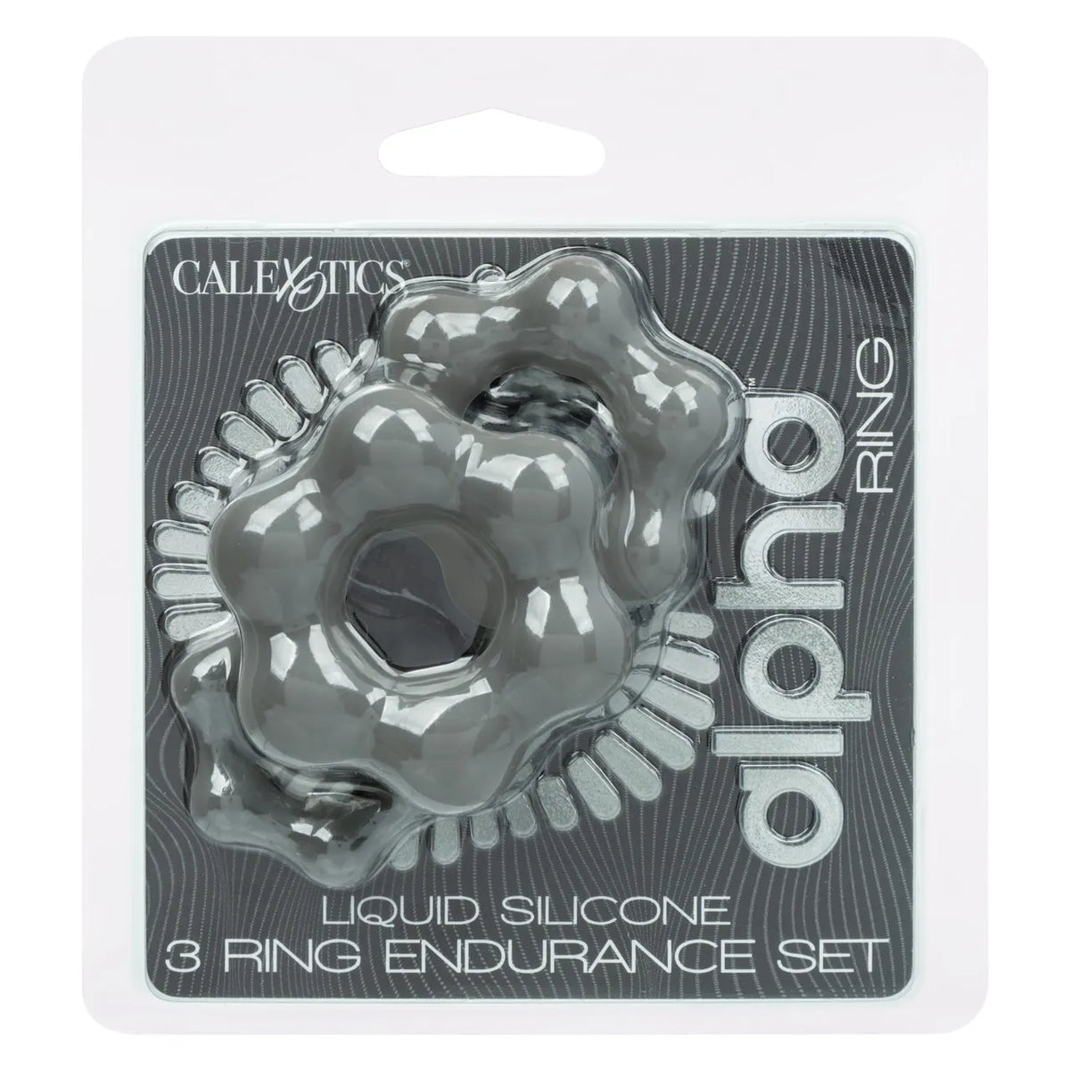 Alpha Liquid Silicone 3 Endurance Ring Set Gray > Cock Ring > Sets
