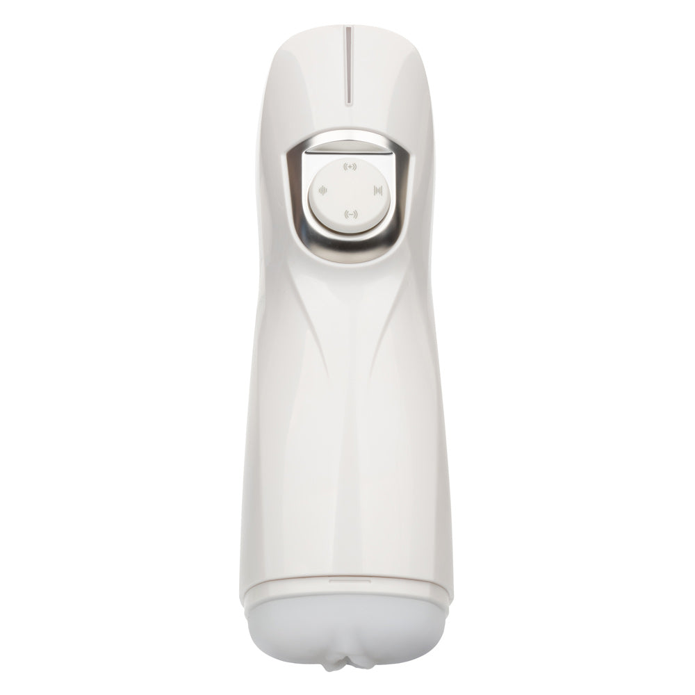 Optimum Power Lifelike Pulsar Stroker Rechargeable White Male Masturbator with Vibration and Suction Functions Strokers - Auto