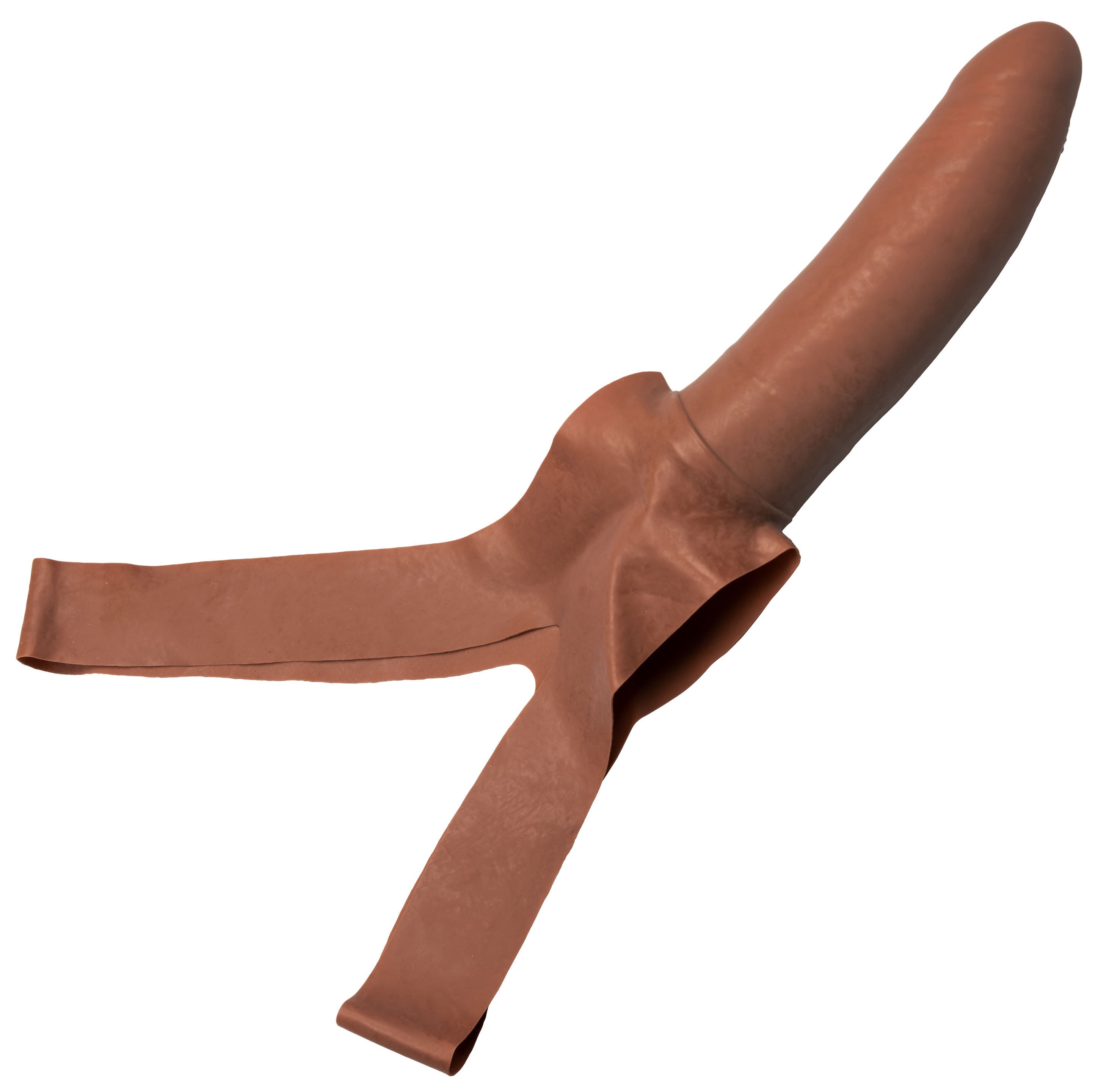 Original Accommodator Latex Dong Brown Adult Erotic Toy STRAP-ONS