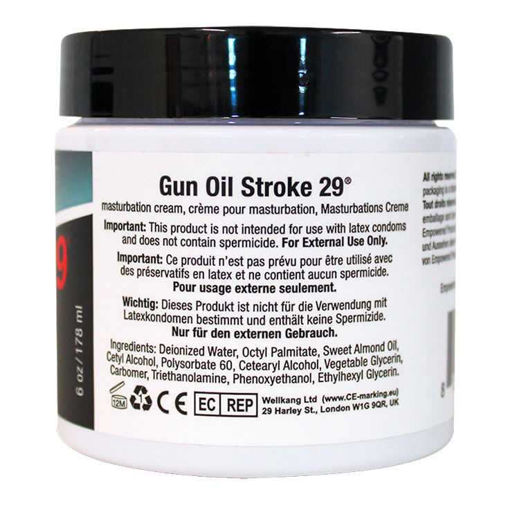 Gun Oil Stroke 29 Masturbation Cream 6 Oz Water-Based Lube > Lube > Masturbation Cream