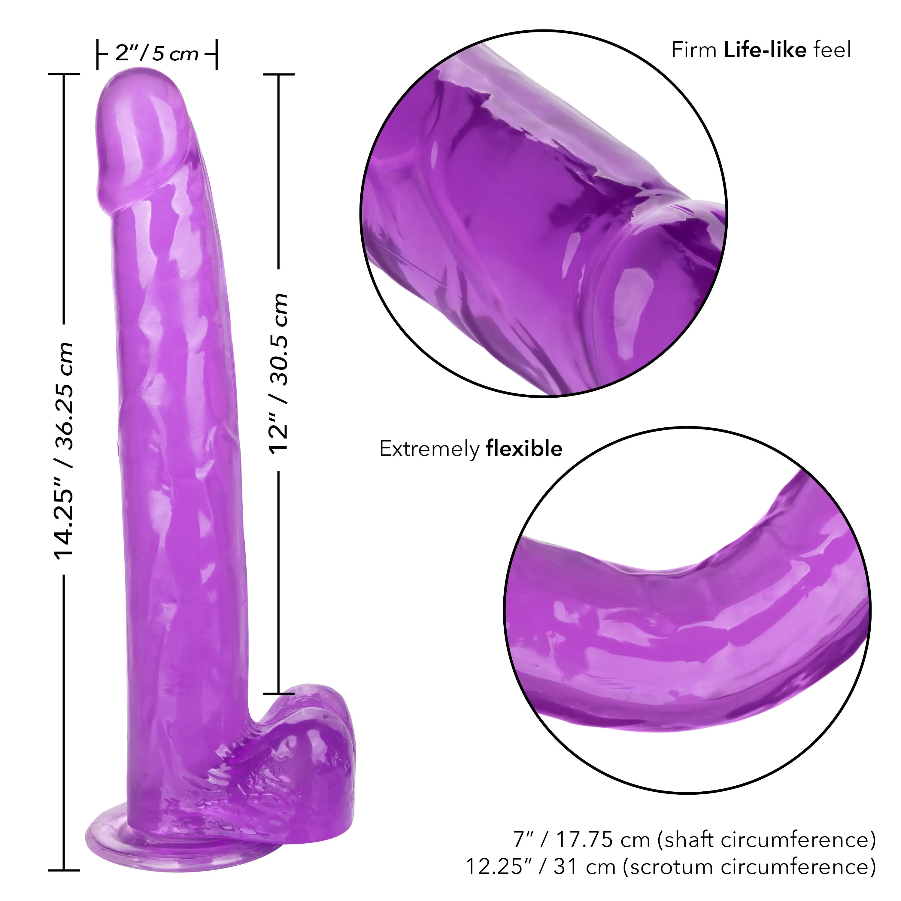Size Queen 12 Inch Realistic Dildo – Firm 30.5 Cm Dildo > Dildos > Large Dildos