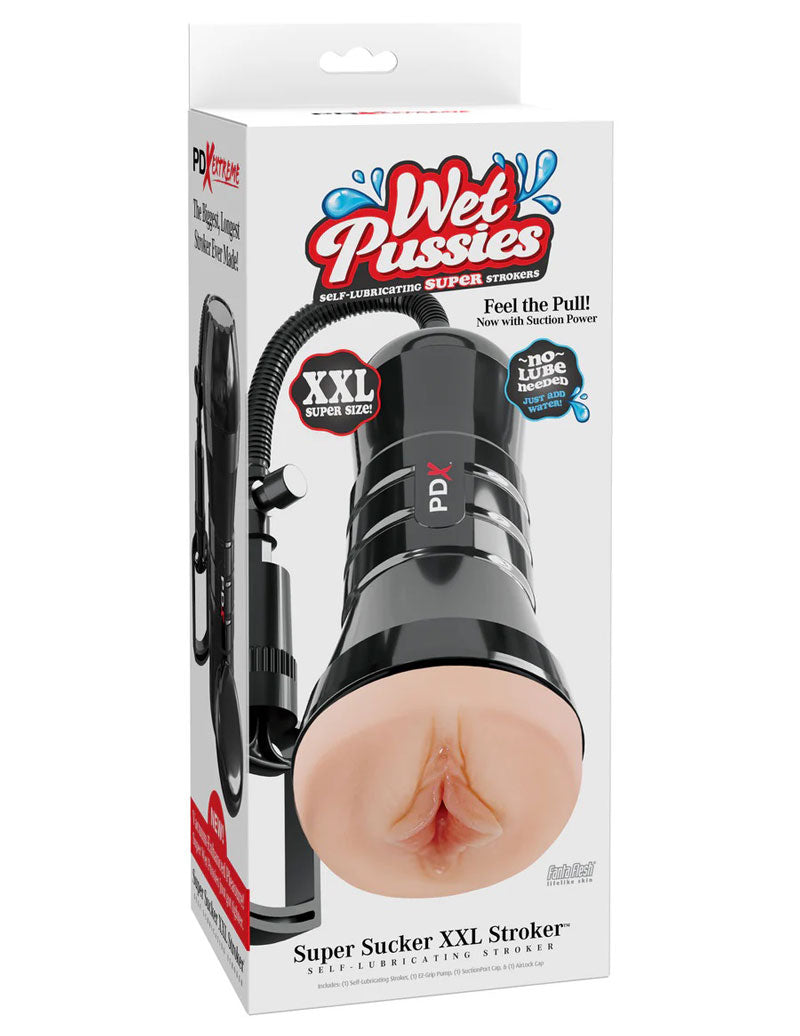 PDX Wet Pussies Super Sucker XXL – Suction Pump Vagina Stroker > Sex Toys For Men > Masturbators > Manual