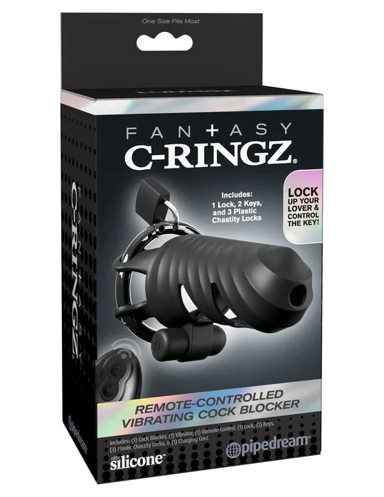 Fantasy C-Ringz (Black) – Remote-Controlled Vibrating Cock Blocker Black > Cock Ring > Vibrating