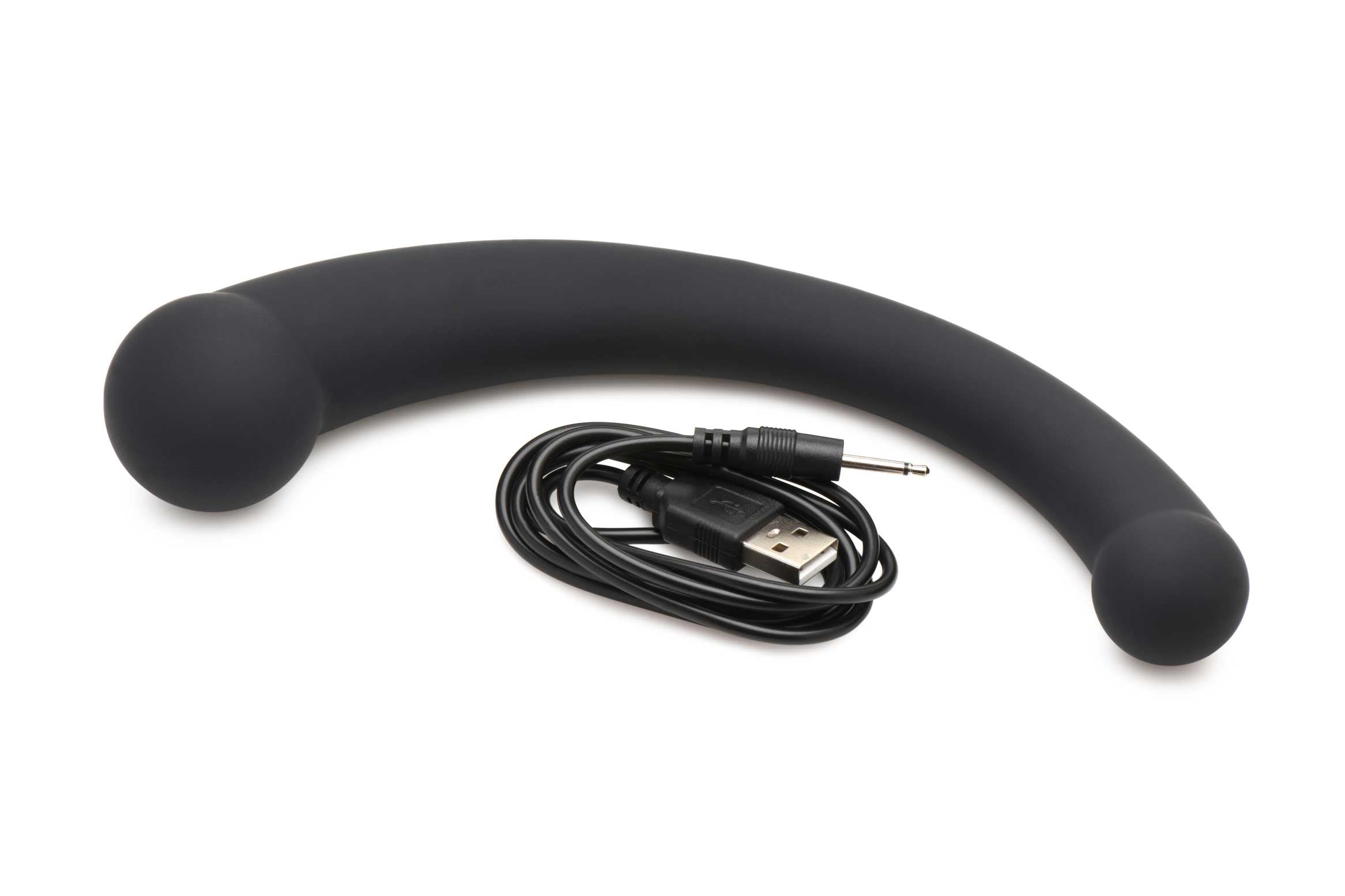 Silicone Dual Ended Vibrating Dildo for G-Spot and P-Spot Play Dongs Neutral