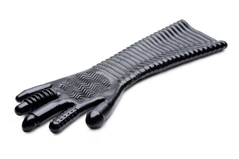 Pleasure Fister Textured Fisting Glove for Enhanced Intimacy and Exploration Black Medical Themed