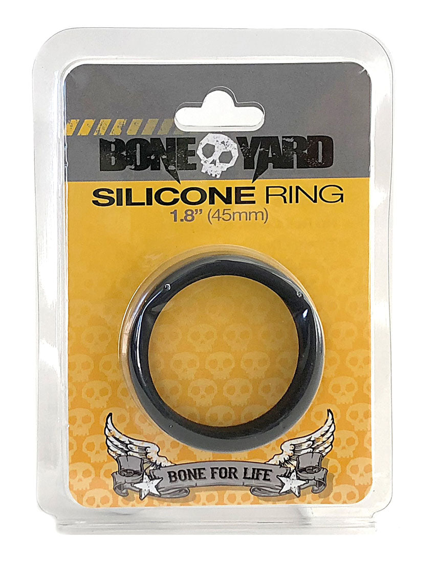 Boneyard Silicone Ring 45mm in Black - Comfortable and Durable > Cock Ring > Single