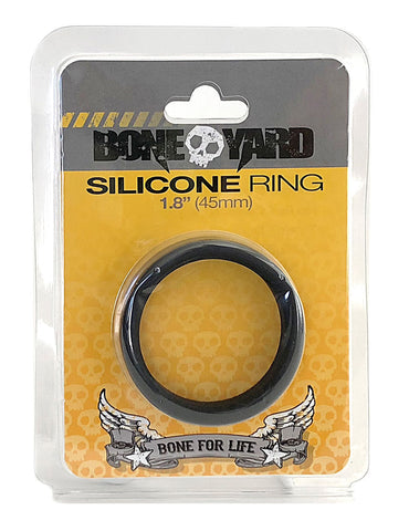Boneyard Silicone Ring 45mm in Black - Comfortable and Durable Black COCK RINGS