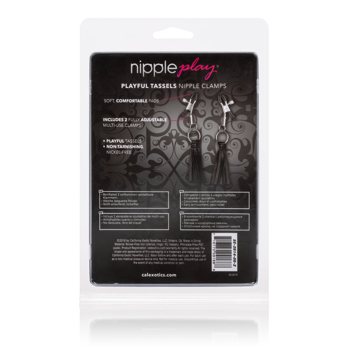 CalExotics Playful Tassels Nipple Clamps – Sensory Adult Intimacy Accessory > Sex Toys > Nipple Clips