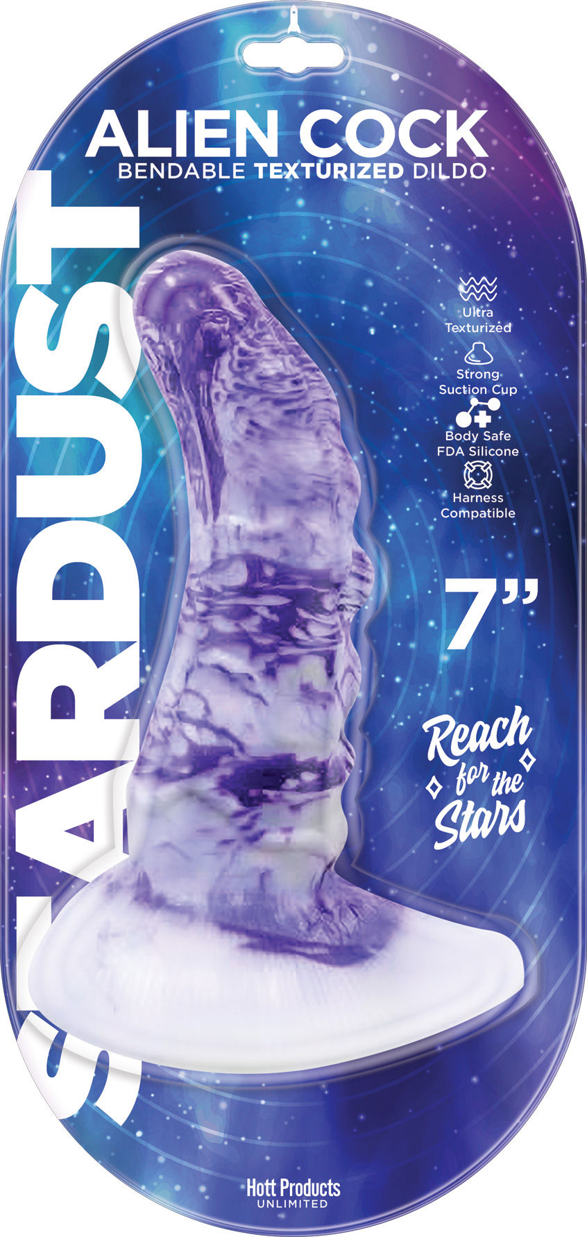 Stardust Alien Bendable Texturized Dildo 7 Inch Silicone Toy Default Title Fantasy Dongs