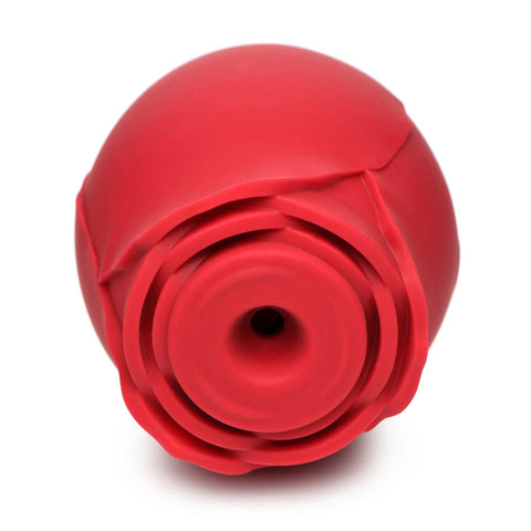 Mystic Rose Sucking and Vibrating Silicone Clitoral Vibrator Red Rose Stimulators