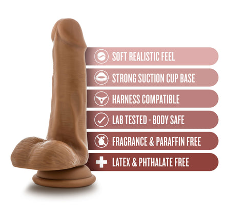 Dr Jeffrey 6.5 Inch Realistic Dildo with Balls in Tan Color Tan Dongs Realistic