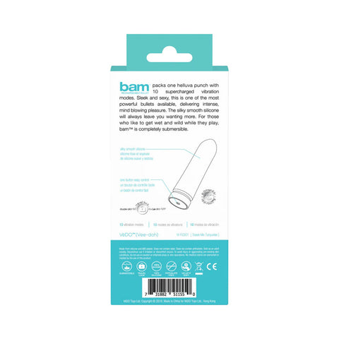 VeDO Bam Bullet Vibrator With 10 Vibration Modes BULLETS