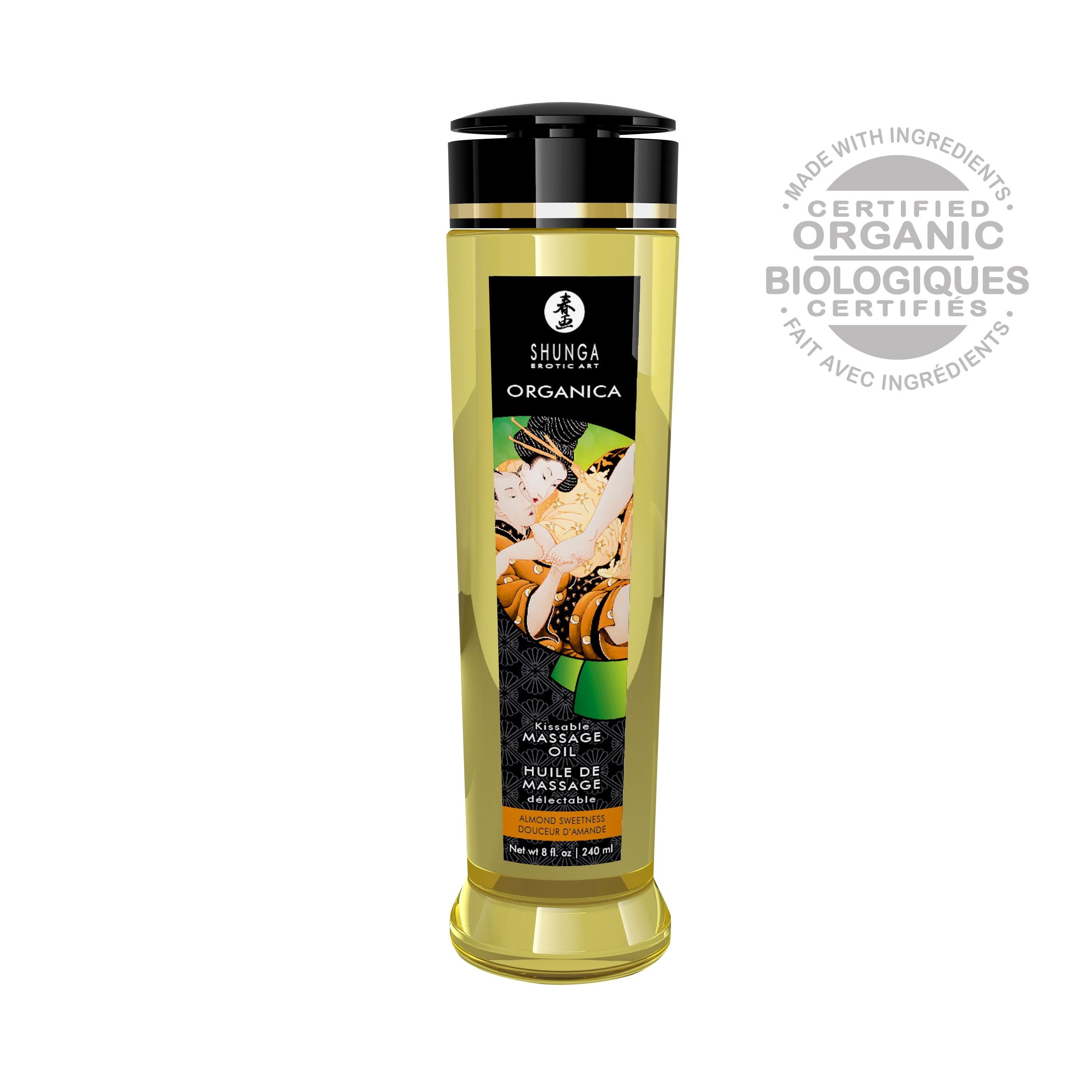 Shunga Organica Green Tea Massage Oil 8 Fl Oz Organic Massage Oil