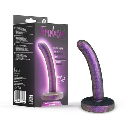 Temptasia Surrender Beginner Purple Peg Dildo for Strap On Play Dongs Neutral