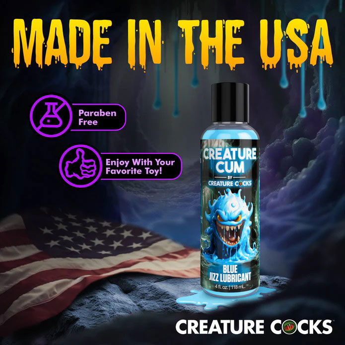 Creature Cum Blue Water-Based Personal Lubricant 8oz Bottle Speciality Lubricants