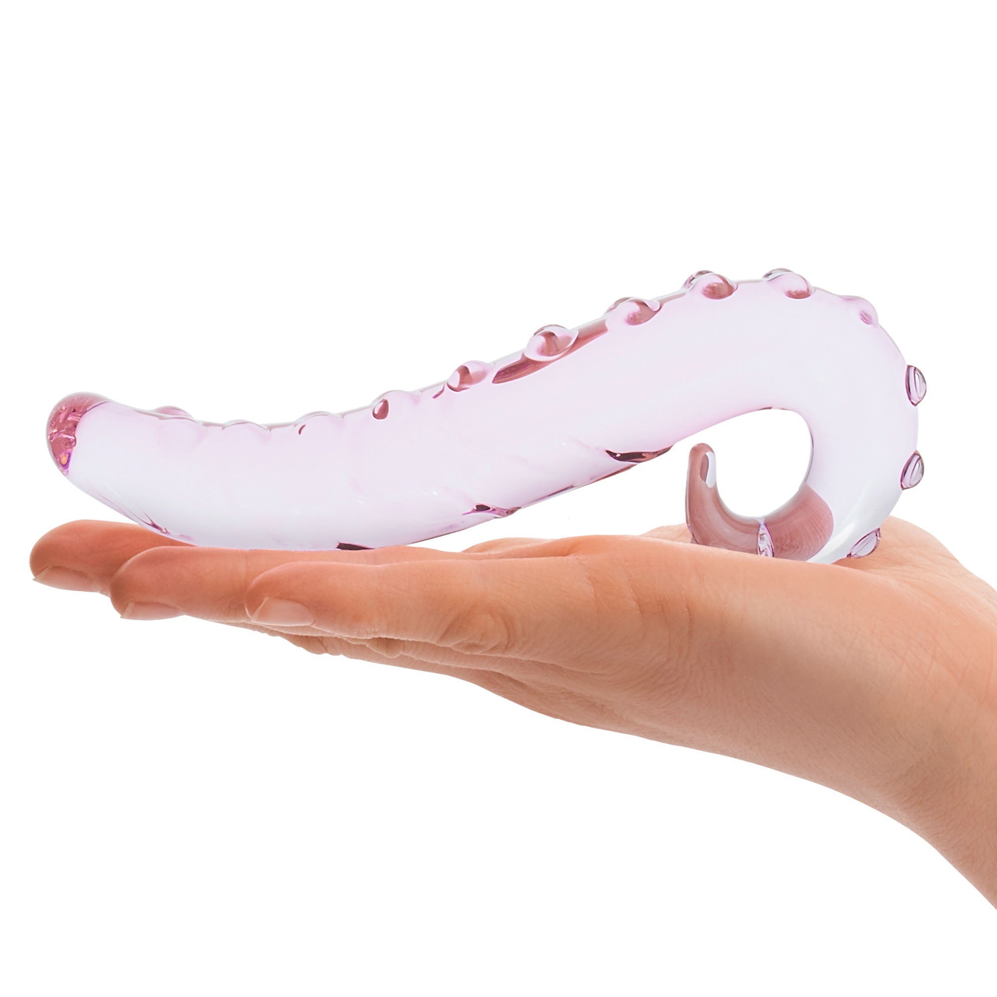 6 Inch Glass Dildo with Textured Tongue for G-Spot Stimulation DONGS Glass