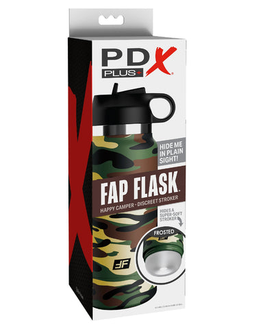 PDX Plus Fap Flask - Happy Camper Discreet Stroker Green Strokers - Manual